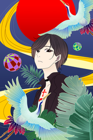 手绘插画海报卡通新中式