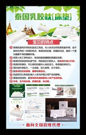 泰国乳胶枕床垫海报记忆枕健康枕