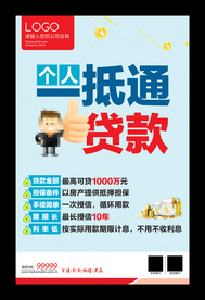 个人抵通贷款海报汽车贷按揭贷款