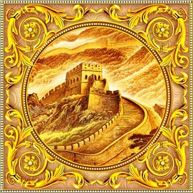 金色万里长城天顶壁画