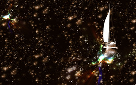 梦幻星空帆船电视背景墙