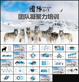 团队合作战略会议商务汇报PPT