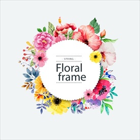 水彩花朵