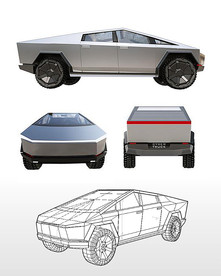 特斯拉皮卡3d模型(2020)