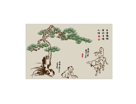 迎客松 牧童