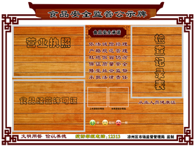 食品安全监管公示牌