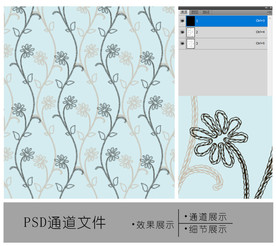 现代装饰花纹通道图片
