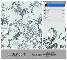 田园花卉通道图片