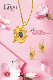 黄金饰品 黄金项链 黄金灯片