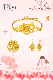 黄金饰品 黄金项链 黄金灯片