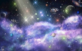 星空月亮背景