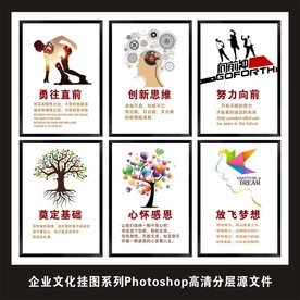 企业文化车间励志标语海报挂图