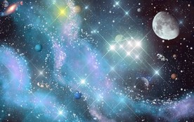 星空月亮唯美背景