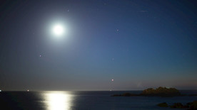 海上月亮 夜空