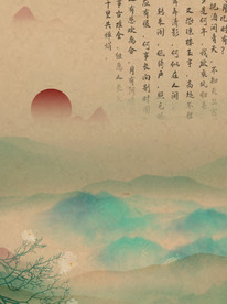 民国风水彩画