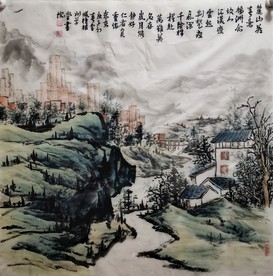 抗疫 国画山水 现代山水画
