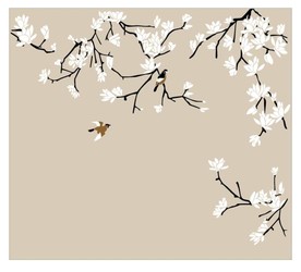 玉兰 花鸟