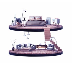 公寓 地产 LOFT  楼梯