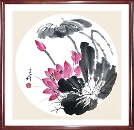 水墨荷花