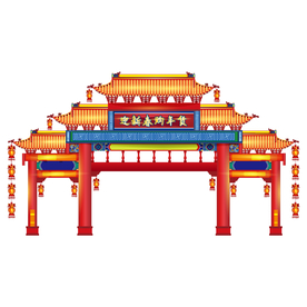 新年门楼矢量文件素材