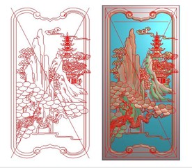 山水精雕图