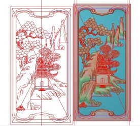 山水精雕图
