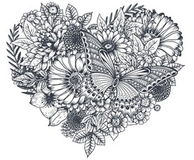 蝴蝶 花 心
