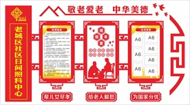 社区老人日间料理中心文化墙