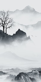 高清中国风山水画分层画