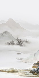 高清爆款山水画玄关