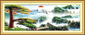 万里长城 国画图片