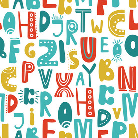 字母印花图案