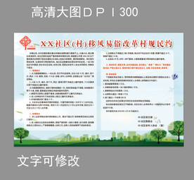 社区移风易俗改革村规民约