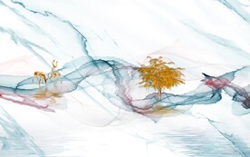线条高端墙画山水 TIF分层