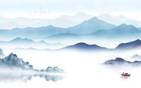 意境爆款山水墙画 TIF分层