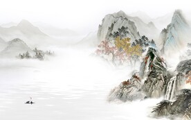 高清 爆款山水墙画 TIF分层