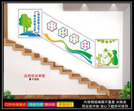 宿舍楼梯文化墙