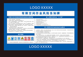 有限空间作业风险告知牌