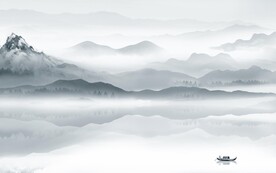 中式大气意境山水 TIF分层