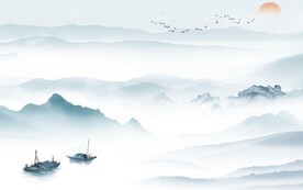 中式现代山水 tif分层文件
