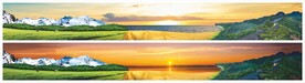 创意山海湖泊合成背景