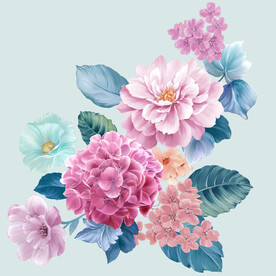 水彩花