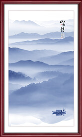 竖幅山水画