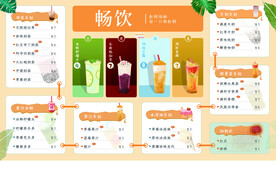 奶茶店价目单