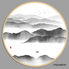 禅意水墨画
