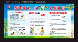 艾滋病日宣传栏模板下载