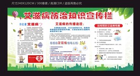 艾滋病宣传栏模板下载