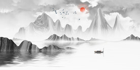 山水水墨画图片