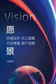 企业愿景展板