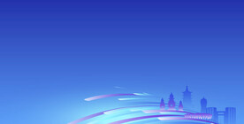 大气蓝底国际化杭州元素背景